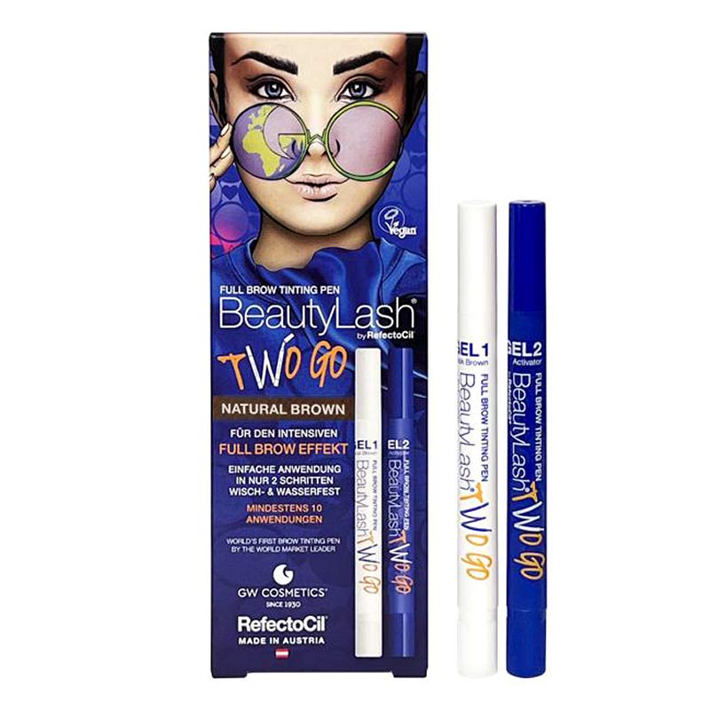 Refectocil Beauty Lash Two Go Eyebrow natural brown pisak do koloryzacji brwi w odcieniu naturalnego brązu